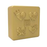 Forma de Silicone Quadrada Feliz dia dos Pais Papai Pai Paizão Papi Afeto