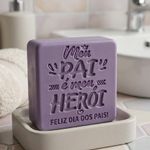 Forma de Silicone Quadrada Meu Pai é Meu Herói Feliz dia dos Pais