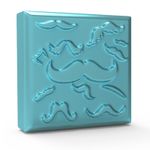 Molde Forma de Silicone Barra Diversos Bigodes Feliz Dia dos Pais