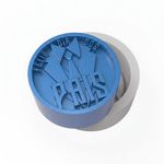 Forma de Silicone Redonda Feliz dia dos Pais Terno e Gravata