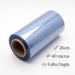 Plastico Filme Termo Encolhivel 1 Metro X 26 Cm (Folha Dupla) 40 Micras