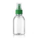 Kit Frasco Pet Cilíndrico 100ml 24/410 Cristal Com Válvula Spray para Agua Perfumada Agua de Lençol Home Spray Aromatizador