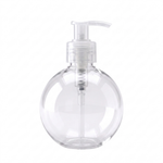 Frasco Pet Cristal Saboneteira Bola 300ml 28/410 Com Válvula Pump para Sabonete Liquido Shampoo Condicionador Creme Hidratante Detergente