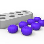 Molde de Silicone 8 Blueberry Mirtilo Realista para Artesanato Sabonete Resina Gesso Vela