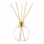 Kit Frasco Pet Cristal Bola Redondo 300ml 28/410 Com Tampa Furada para Difusor Aromatizador 