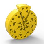 Forma de Silicone Fatia de Queijo Comida Artesanato para Sabonete Resina Gesso Vela Biscuit