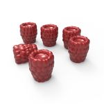 Molde de Silicone 6 Cavidades Framboesas Frutas Hiper-realistas