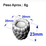 Molde de Silicone 6 Cavidades Framboesas Frutas Hiper-realistas
