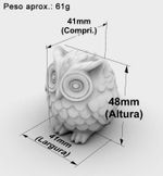 Molde de Silicone Coruja Corujinha 3D Animal para Vela Resina Gesso Artesanato