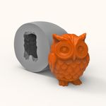 Molde de Silicone Coruja Corujinha 3D Animal para Vela Resina Gesso Artesanato
