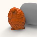 Molde de Silicone Coruja Corujinha 3D Animal para Vela Resina Gesso Artesanato