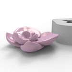 Molde de Silicone Orquídea 1 Cavidade para Sabonete Vela Gesso  Artesanato Resina e Decoração