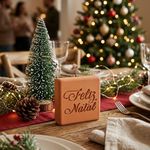 Molde de Silicone Feliz Natal Quadrado para Sabonete Vela Gesso Resina Lembrancinha e Decoração