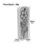 Forma de Silicone Retangular Pingente com Flores Primavera