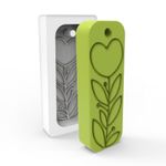 Forma de Silicone Retangular Pingente com Flores Primavera