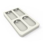 Molde de Silicone Pingente Mini Oval / Retangular 4Cav. 
