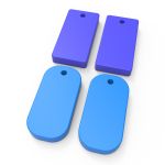 Molde de Silicone Pingente Mini Oval / Retangular 4Cav. 