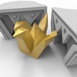 Molde de Silicone Passaro Tsuru Origami para Sabonete Vela Resina Gesso Artesanato Japão Paz Boa Sorte Saúde 