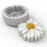 Molde de Silicone Margarida Alta para Sabonete Vela Resina Biscuit Lembrancinha Artesanal