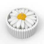 Molde de Silicone Margarida Alta para Sabonete Vela Resina Biscuit Lembrancinha Artesanal