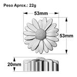 Molde de Silicone Margarida Alta para Sabonete Vela Resina Biscuit Lembrancinha Artesanal