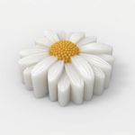 Molde de Silicone Margarida Alta para Sabonete Vela Resina Biscuit Lembrancinha Artesanal