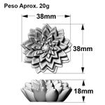 Molde de Silicone Mini Flor de Lotus 3D para Sabonete Vela Resina Biscuit Lembrancinha Artesanal