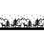 Etiqueta Adesiva Natalina 17,33x6,3cm - Pacote com 5 unidades - Para Potes Plásticos e Copos de Vela Decoração de Natal