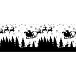Etiqueta Adesiva Natalina 17,33x6,3cm - Pacote com 5 unidades - Para Potes Plásticos e Copos de Vela Decoração de Natal