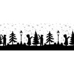 Etiqueta Adesiva Natalina 17,33x6,3cm - Pacote com 5 unidades - Para Potes Plásticos e Copos de Vela Decoração de Natal