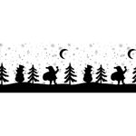 Etiqueta Adesiva Natalina 17,33x6,3cm - Pacote com 5 unidades - Para Potes Plásticos e Copos de Vela Decoração de Natal