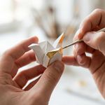 Molde de Silicone Passaro Tsuru Origami para Sabonete Vela Resina Gesso Artesanato Japão Paz Boa Sorte Saúde 