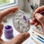 Molde de Silicone Lavanda Provence Pingente