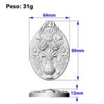 Molde de Silicone Vaso de Rosas Pingente Decorativo Artesanato Chaveiro