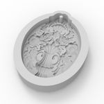 Molde de Silicone Vaso de Rosas Pingente Decorativo Artesanato Chaveiro
