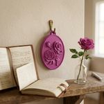 Molde de Silicone Pingente Rosas Decorativo Artesanato Chaveiro