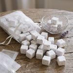 Molde de Silicone 32 Cavidades Quadradinhos 2cm Para Sabonete Resina Gesso Vela Cera Biscuit e Artesanato