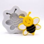 Molde de Silicone Abelhinha para Sabonete Artesanal Gesso Resina Vela Biscuit e Artesanato Decorativo