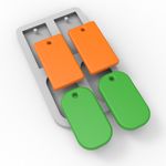 Molde de Silicone Pingente Oval e Retangular 4 Cavidades Sache Aromatizador Gesso Sabonete e Artesanato Decorativo