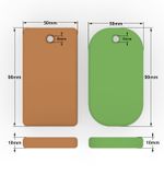 Molde de Silicone Pingente Oval e Retangular 4 Cavidades Sache Aromatizador Gesso Sabonete e Artesanato Decorativo