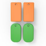 Molde de Silicone Pingente Oval e Retangular 4 Cavidades Sache Aromatizador Gesso Sabonete e Artesanato Decorativo