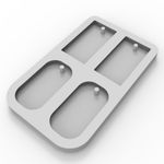 Molde de Silicone Pingente Oval e Retangular 4 Cavidades Sache Aromatizador Gesso Sabonete e Artesanato Decorativo
