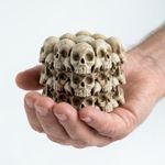 Molde de Silicone Cubo de Caveiras Halloween Dia das Bruxas 3D para Vela Sabonete Gesso Resina e Artesanato Decorativo
