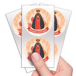 Etiqueta Adesiva Vinil Religiosa Nossa Senhora Aparecida Lembrancinha 4,3x4,3cm Pacote com 10 unidades