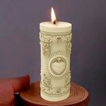 Molde de Silicone Vela Sagrado Coração Religiosa Decorativa 3D