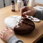 Peça em Gesso Semente Grão de Café Grande