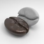 Peça em Gesso Semente Grão de Café Grande