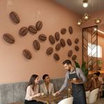 Peça em Gesso Semente Grão de Café Grande
