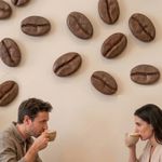 Peça em Gesso Semente Grão de Café Grande
