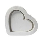 Molde de Silicone Vaso Coração Decorativo Artesanato Resina Gesso Cimento